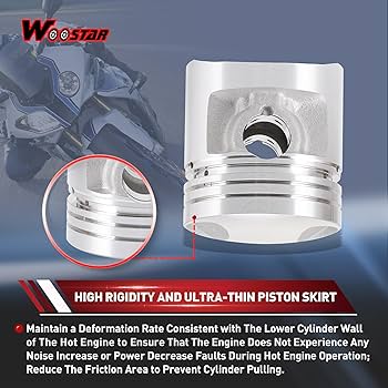 Amazon.com: WOOSTAR 44mm Piston Ring Kit Replacement for